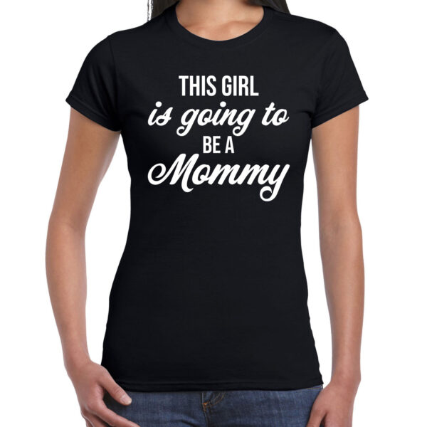This girl is going to be a mommy t-shirt zwart voor dames - Cadeau aanstaande moeder/ zwanger 2XL -