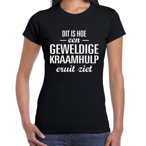Dit is hoe een geweldige kraamhulp eruit ziet cadeau t-shirt zwart dames