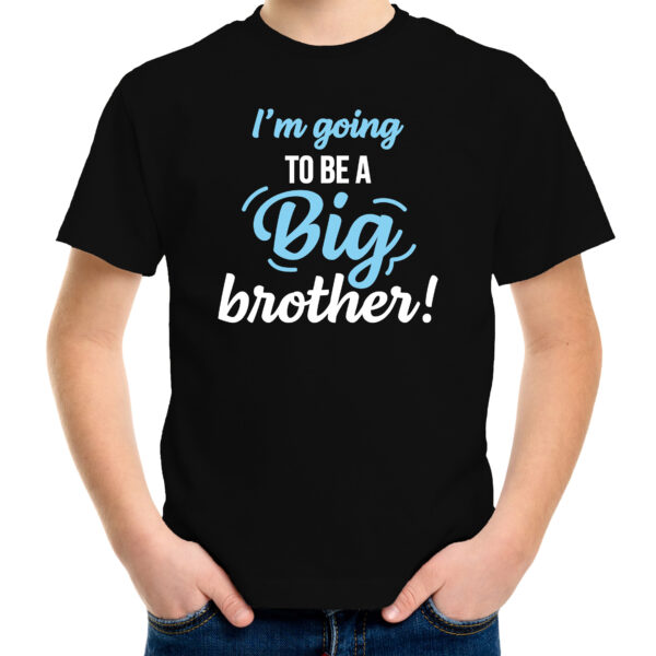 Going to be a big brother - cadeau t-shirt - zwart - jongens - Aankodiging