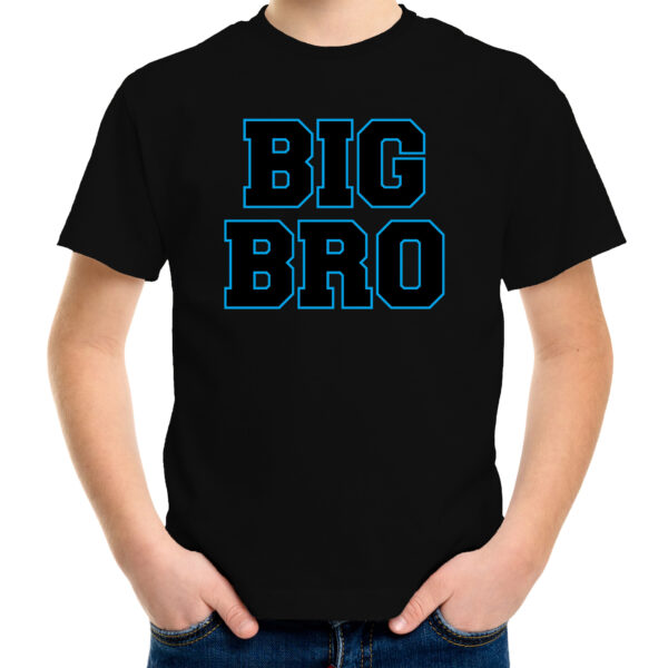 Big bro grote broerkado shirt voor jongens / kinderen zwart
