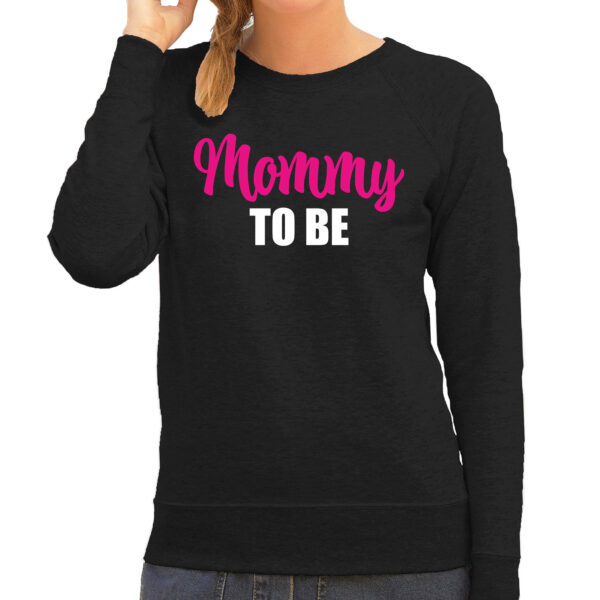 Mommy to be sweater zwart voor dames - Cadeau aanstaande moeder/ zwanger S -