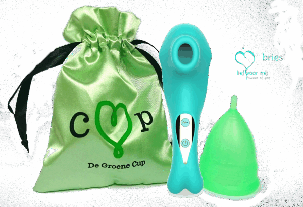 Menstrubatie pakket De Groene Cup (Maat: Model II (Large))
